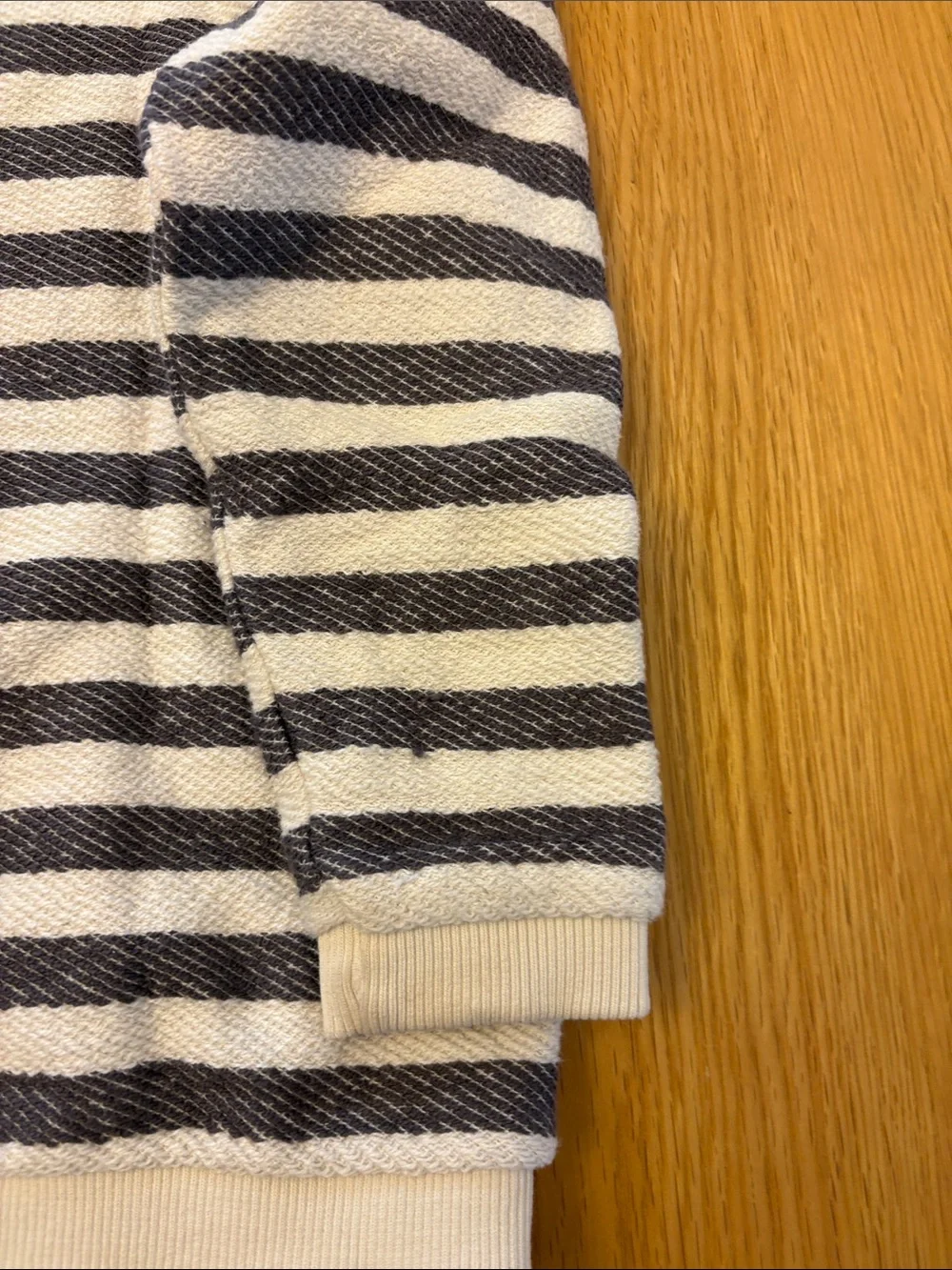 Kids Striped Hooded Zip Jacket - Cream & Brown Age 5-6 years